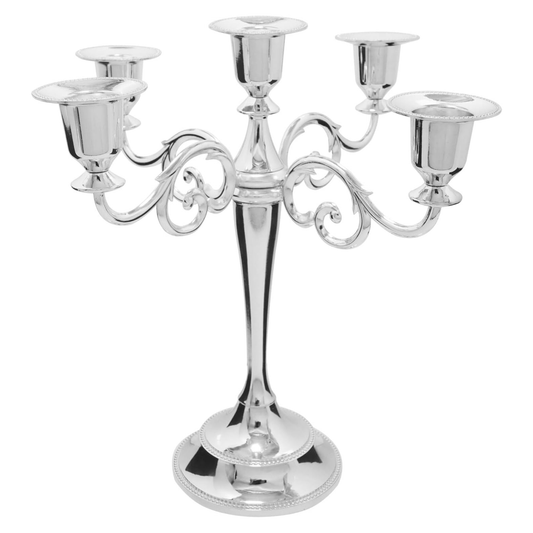 Silver 5 Arm Candelabra
