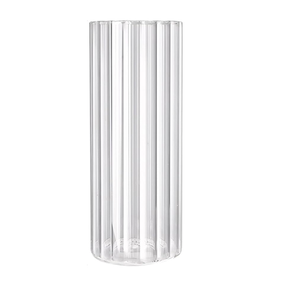 Ribbed Glass Hurricane